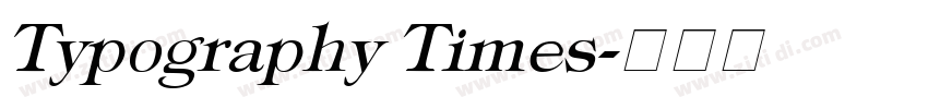 Typography Times字体转换